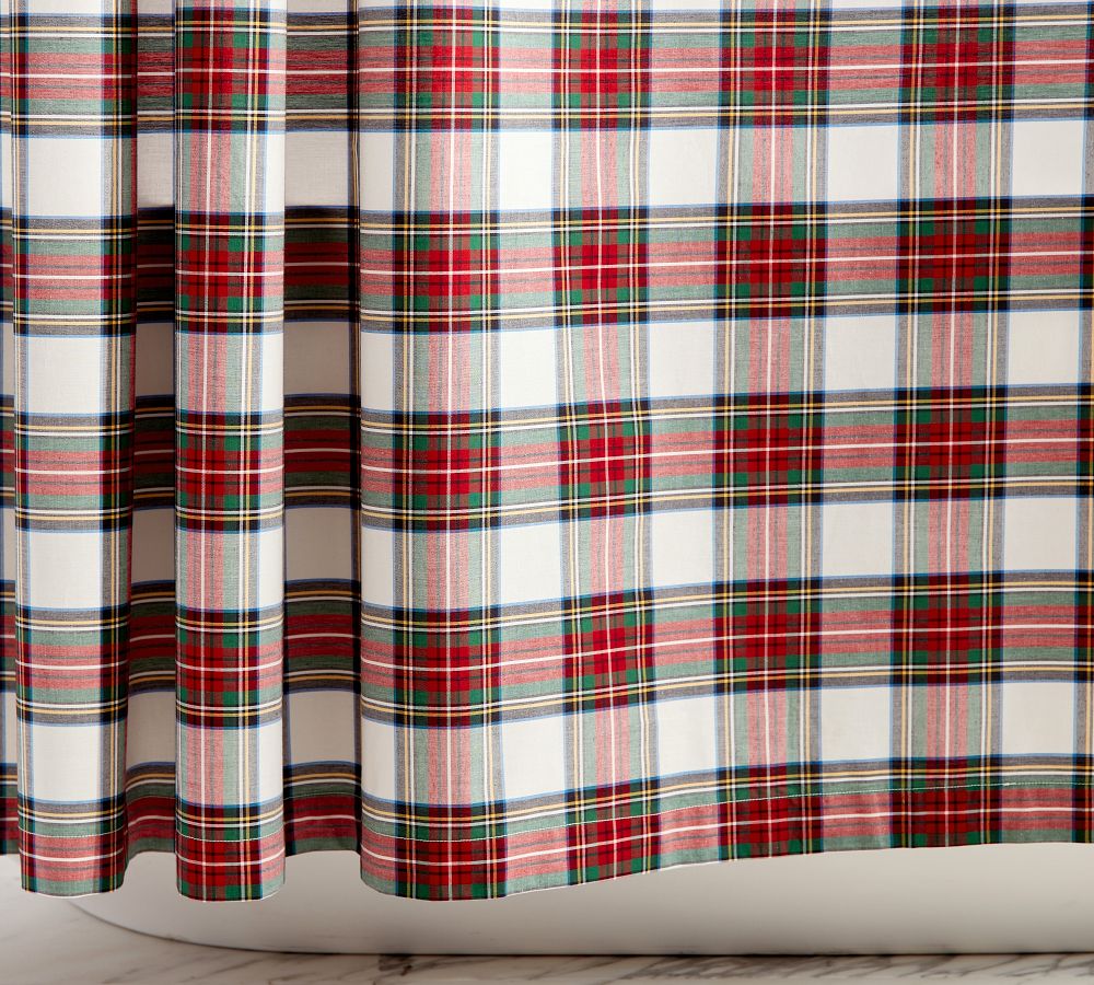 Stewart Plaid Shower Curtain Pottery Barn