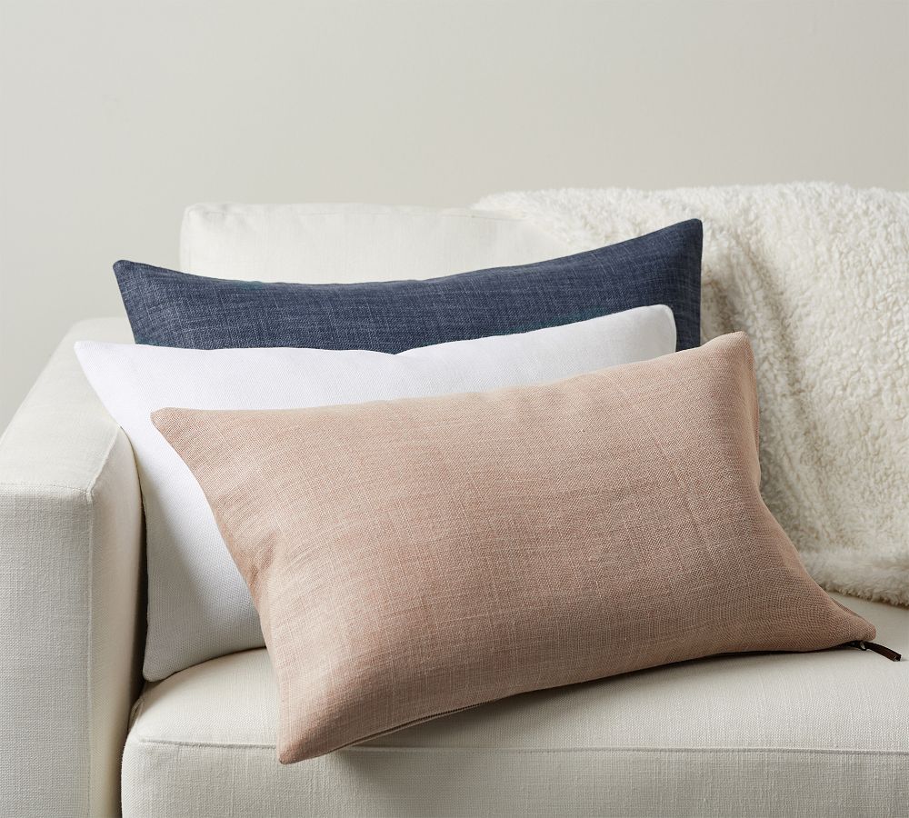 Belgian Linen Lumbar Pillow Cover Pottery Barn