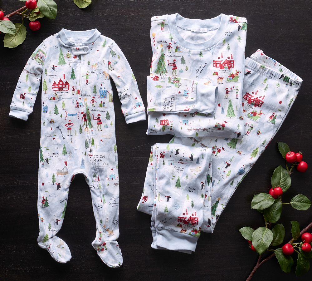 North Pole Organic Cotton Nursery Pajamas Pottery Barn