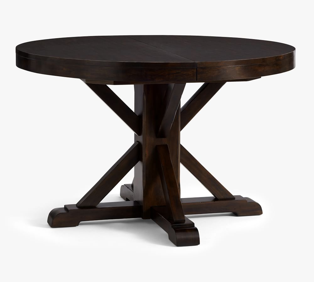 Benchwright Round Pedestal Extending Dining Table Pottery Barn