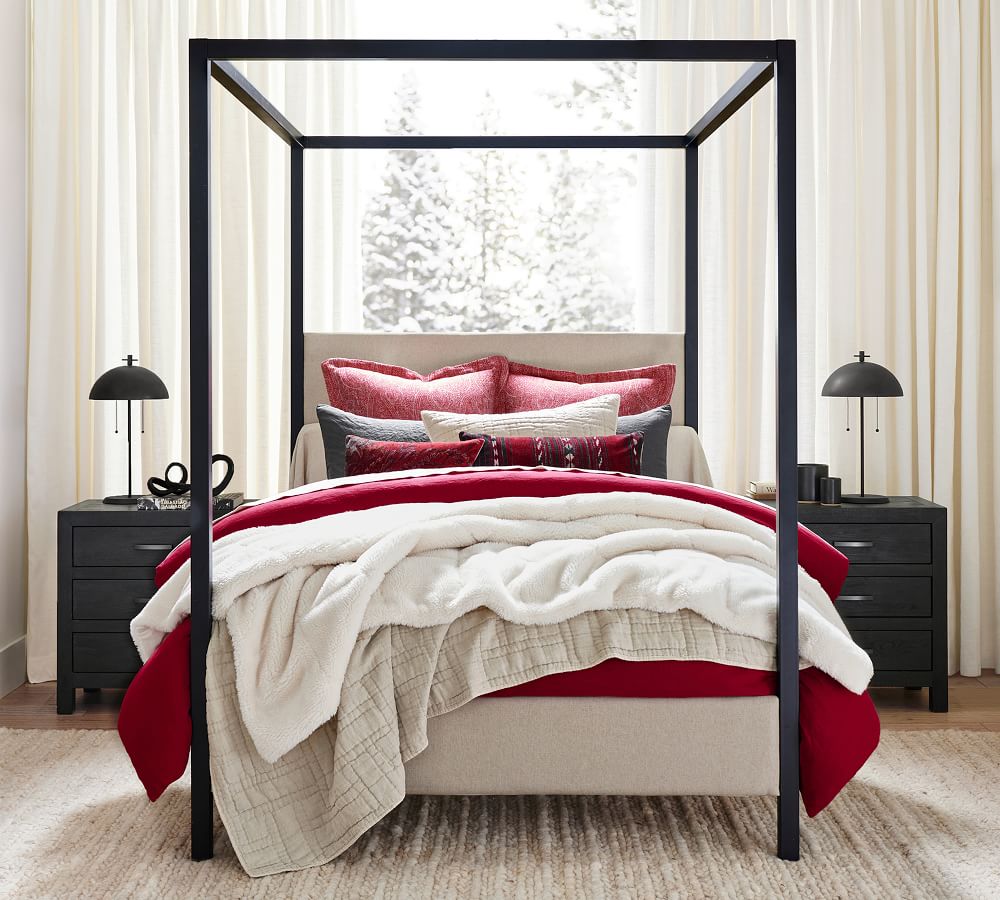 Atwell Metal Canopy Bed Pottery Barn