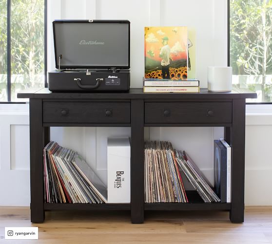 pottery barn black console