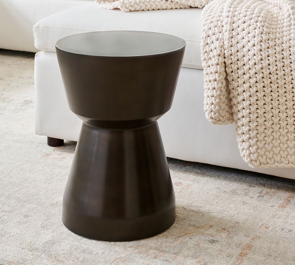 Shae 13.5" Metal Accent Table Pottery Barn