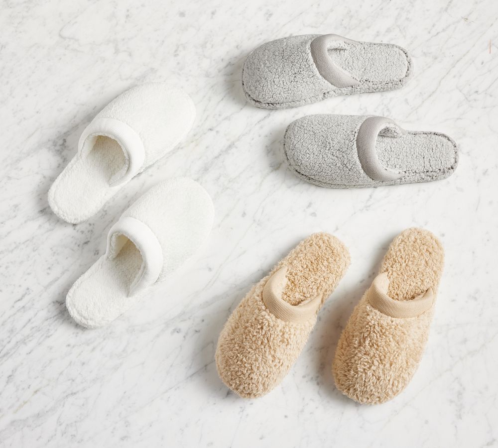 Coziest Sherpa Slippers Pottery Barn