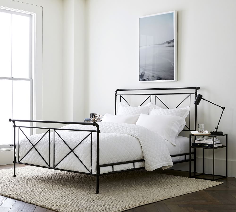 Loleta Iron Sleigh Bed Pottery Barn