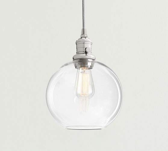 pottery barn glass light