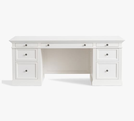 pottery barn white office desk