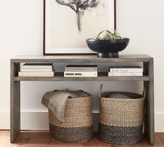 concrete waterfall console table