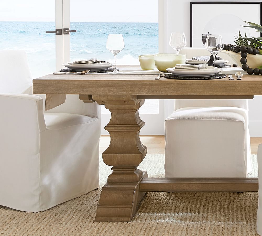 pottery barn banks extending dining table