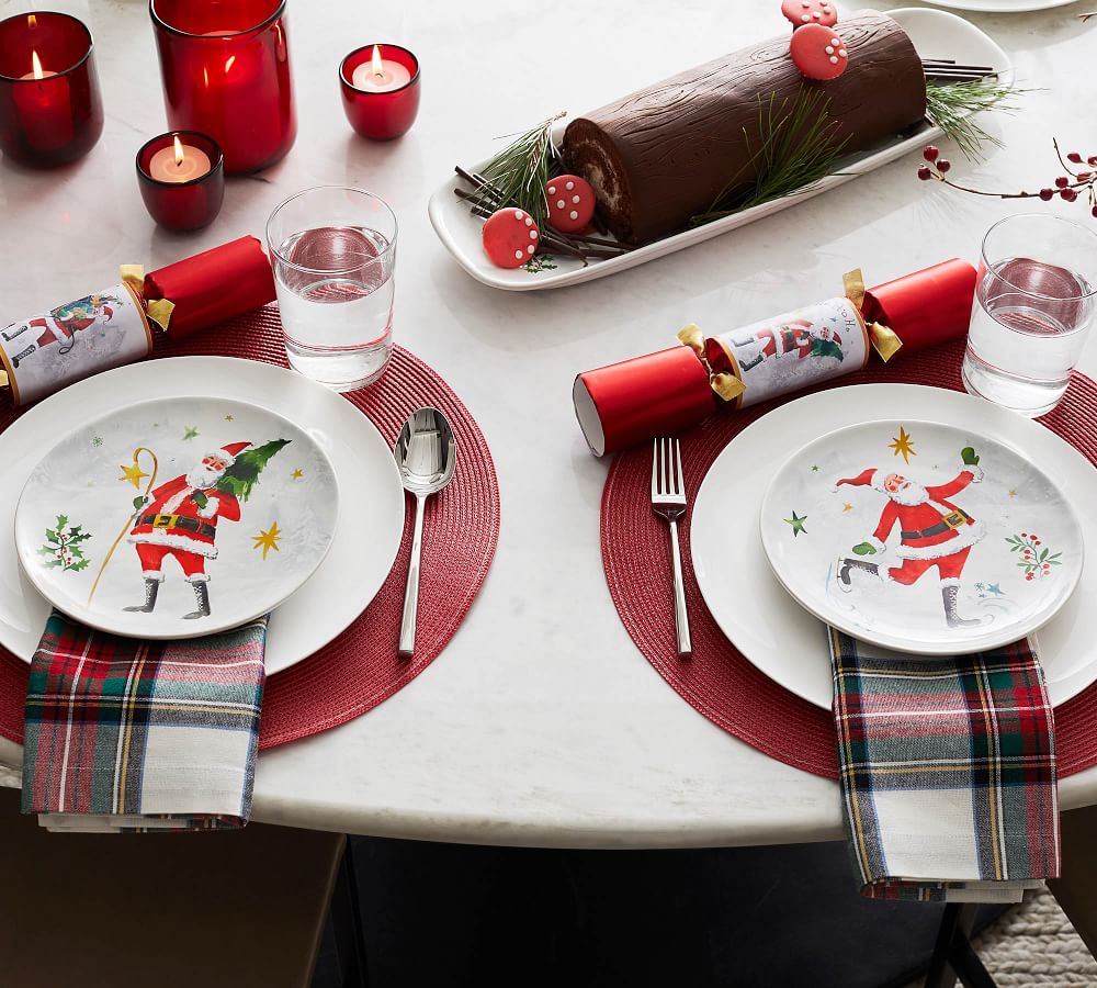 Jolly Santa Stoneware Dinnerware Collection Pottery Barn