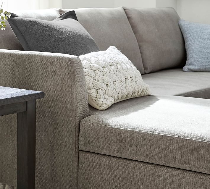 Celeste Upholstered Trundle Sleeper Sofa with Chaise Sectional