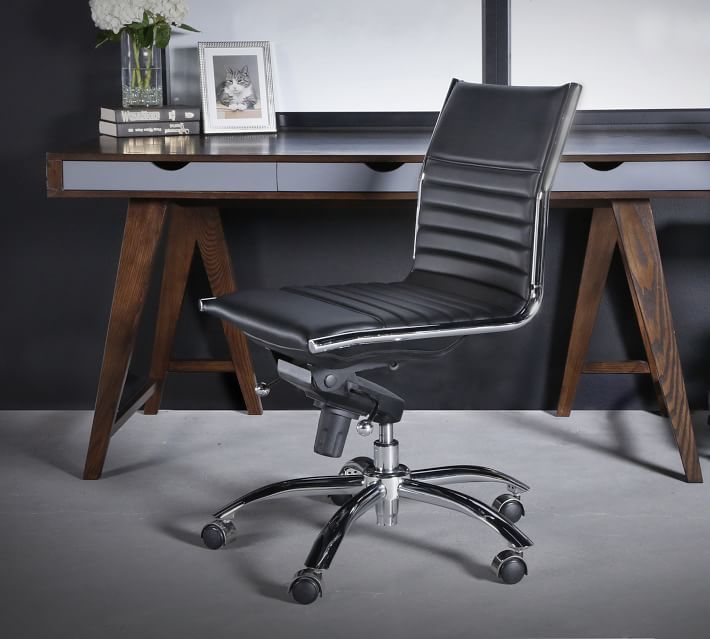 fowler armless desk chair