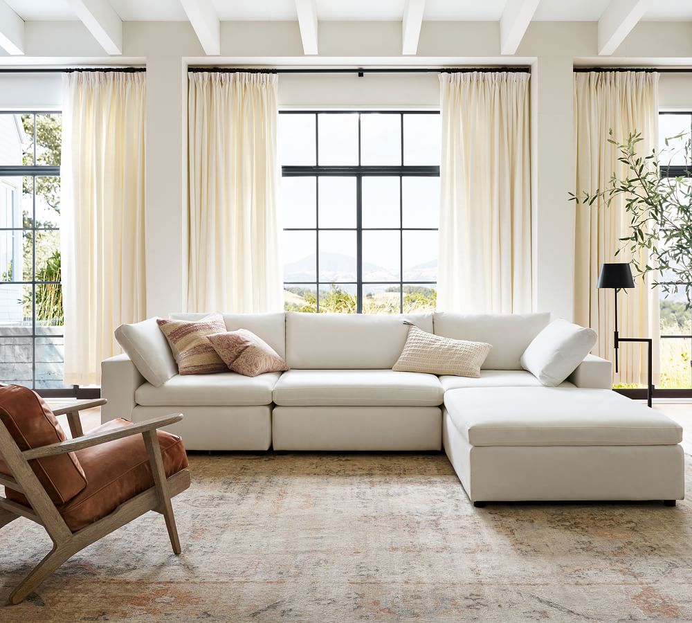 Dream Square Arm Upholstered Modular Sofa Chaise Sectional | Pottery Barn