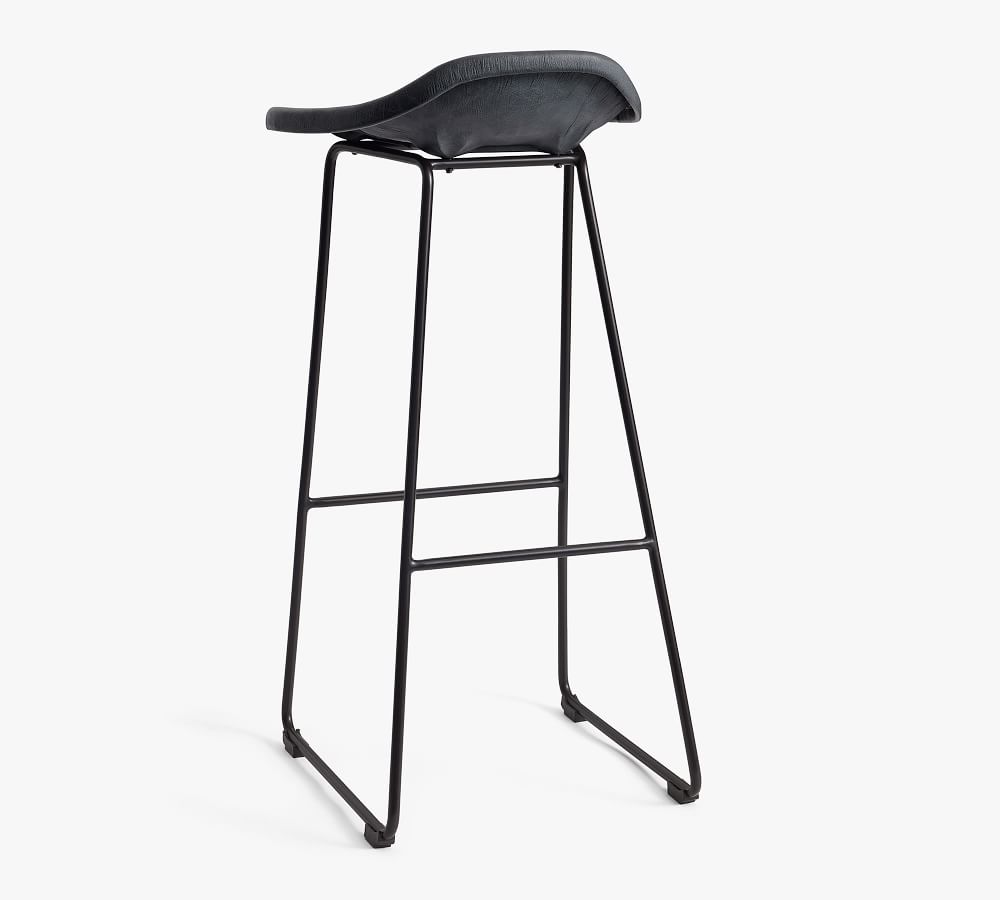 Brenner Leather Bar & Counter Stool | Pottery Barn