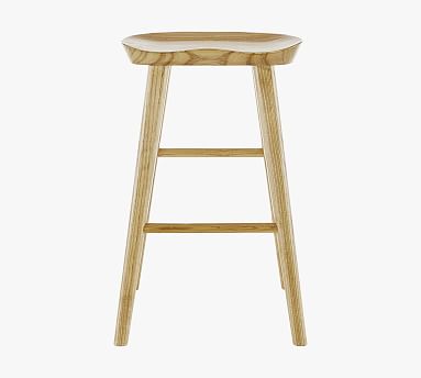 timber and metal stools