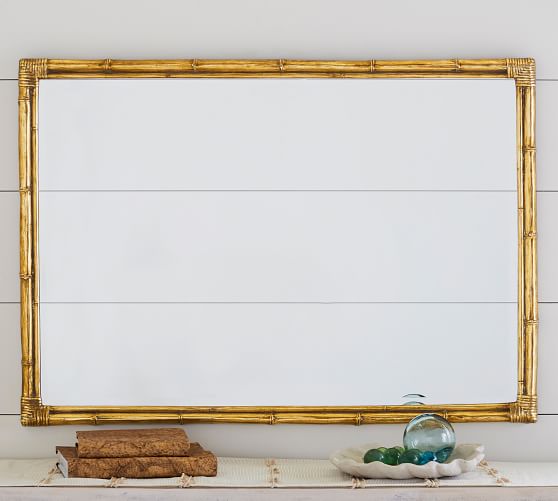 mirror with bamboo frame