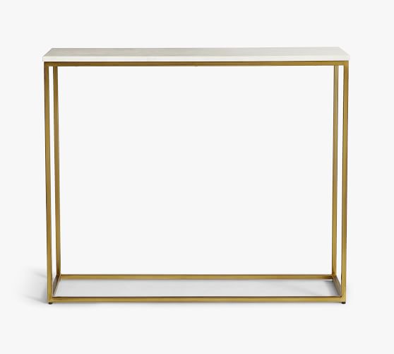 brass marble console table