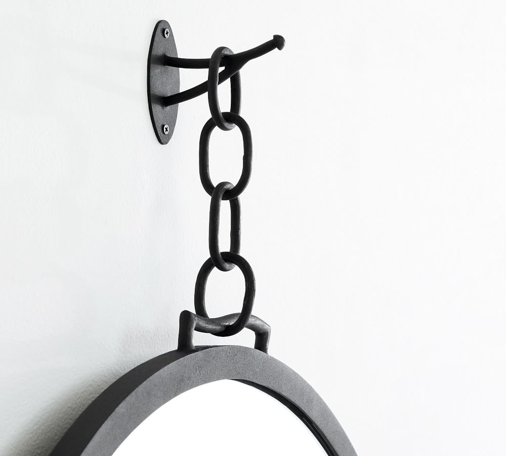 Vista 36" Round Wall Mirror with Chain | Pottery Barn