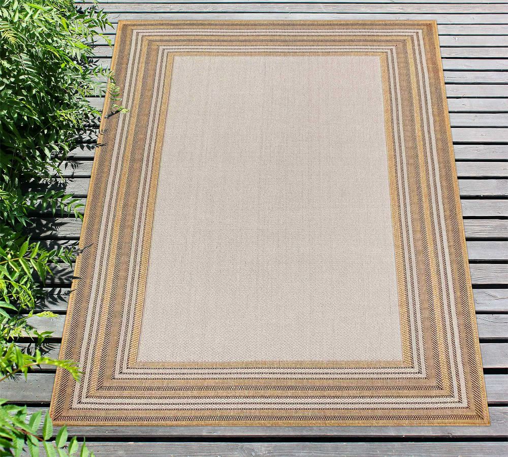 Koray Boarder Indoor/Outdoor Rug Pottery Barn