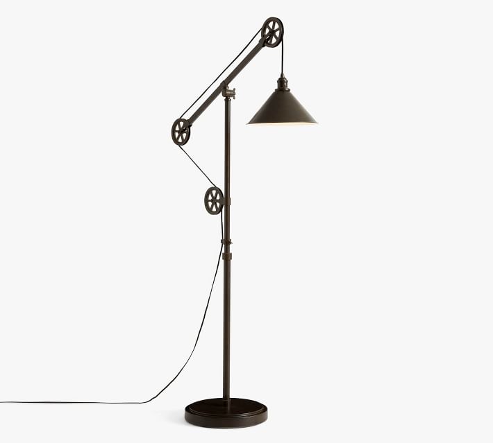 pulley task floor lamp