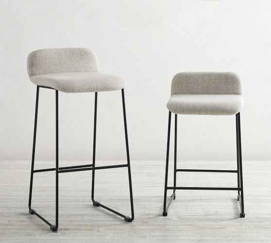 metal and fabric bar stools