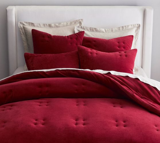 Knit Velvet Comforter | Pottery Barn