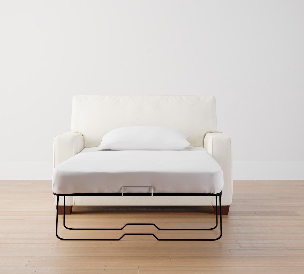 PB Comfort Square Arm Upholstered Sleeper Sofa With Memory Foam