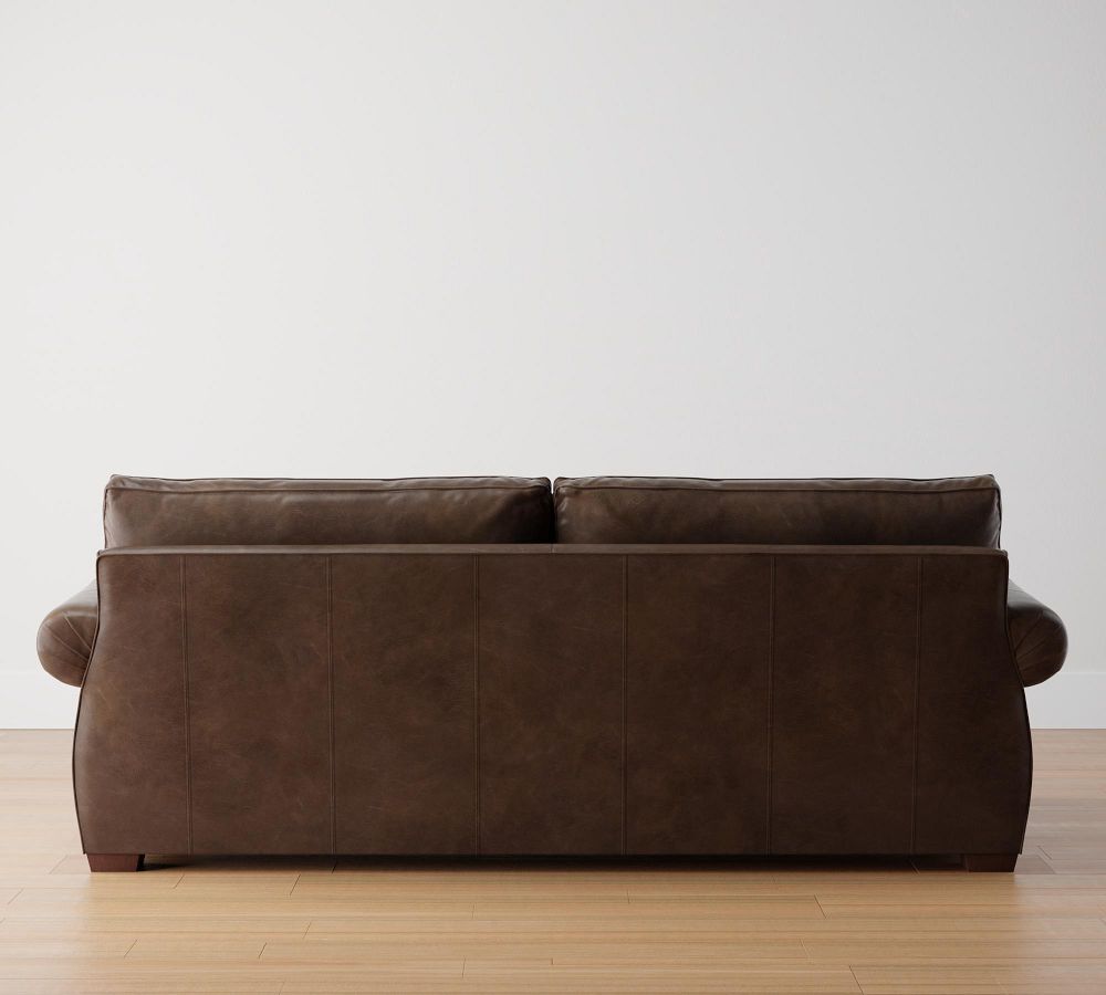 Pearce Roll Arm Leather Sofa Pottery Barn