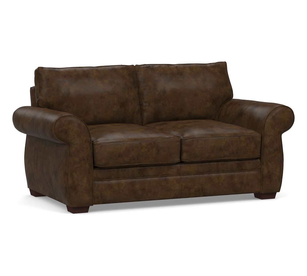 Pearce Roll Arm Leather Sofa Pottery Barn