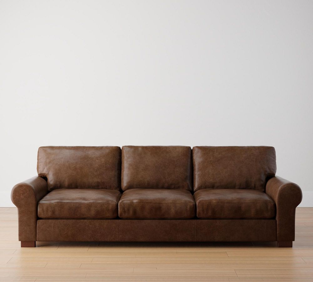 Turner Roll Arm Leather Sofa Pottery Barn