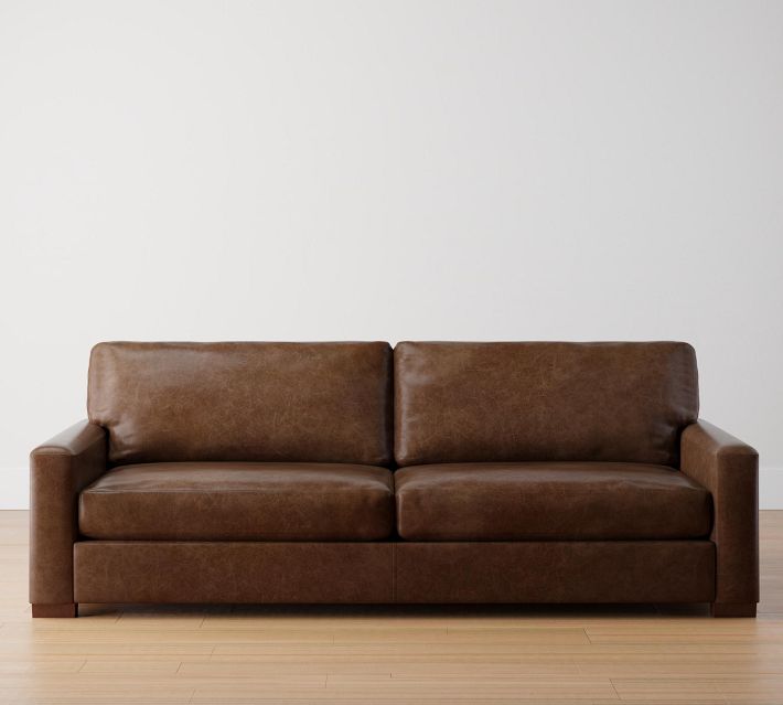 Turner Square Arm Leather Sofa Pottery Barn