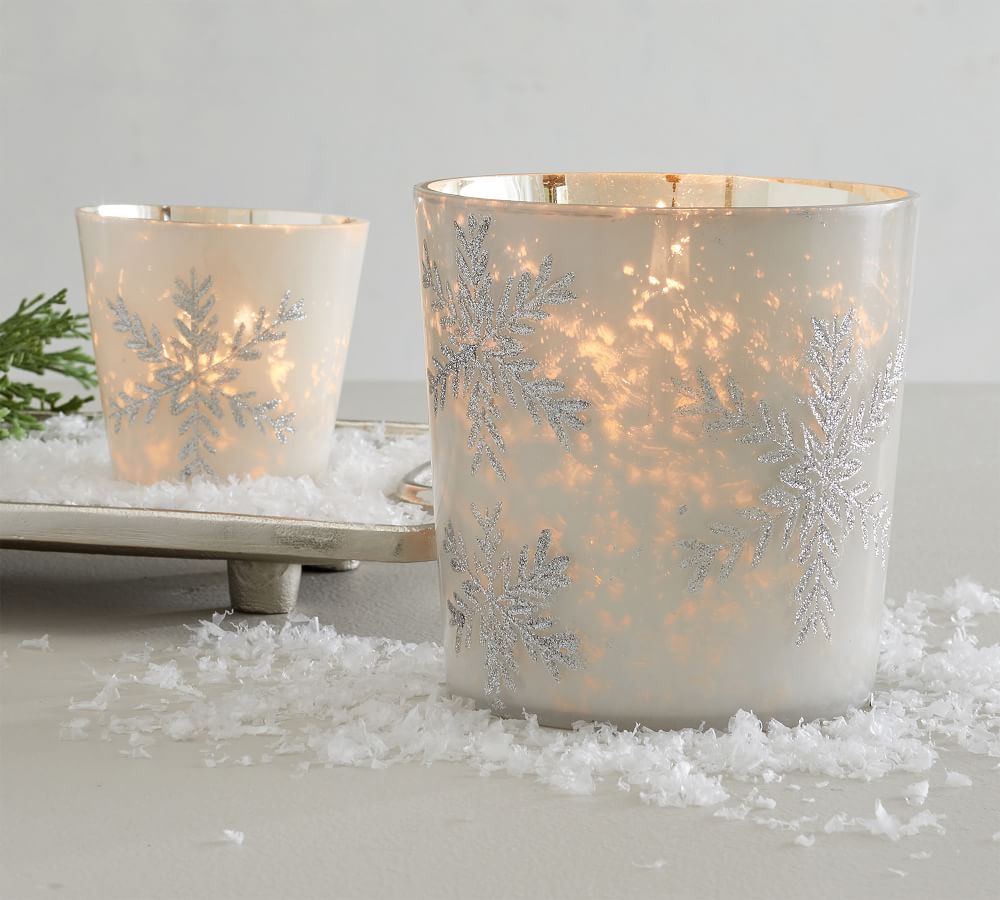 snowflake tea light holders