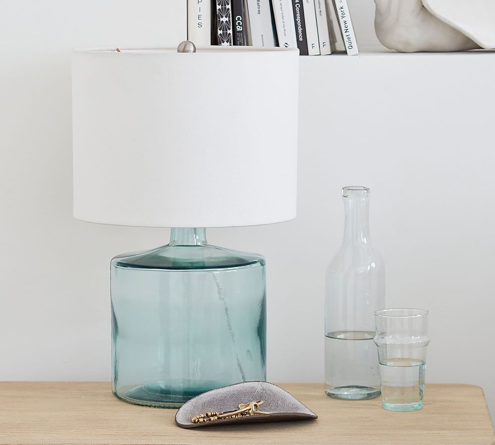 Mallorca Recycled Glass Table Lamp Pottery Barn