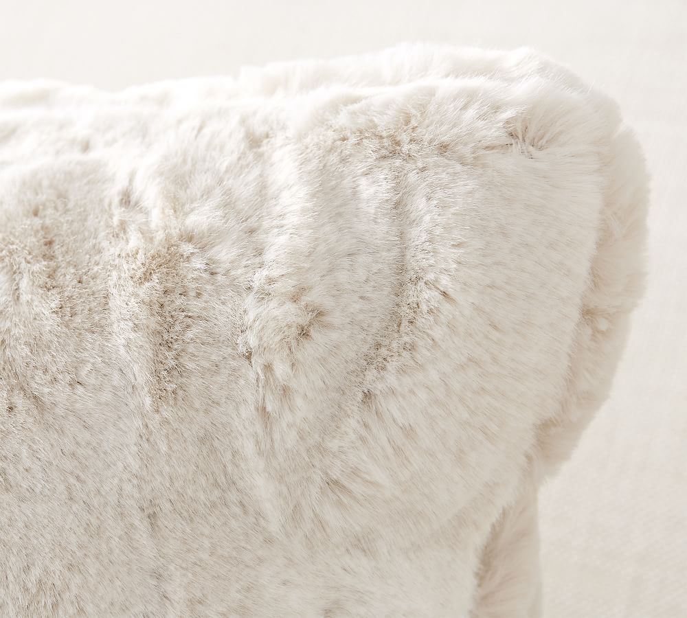 Faux Fur Ruched Pillow Covers Pottery Barn