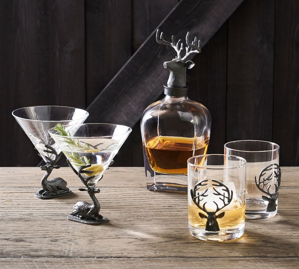 Shop The Complete Bronze Stag Glassware Collection Pottery Barn