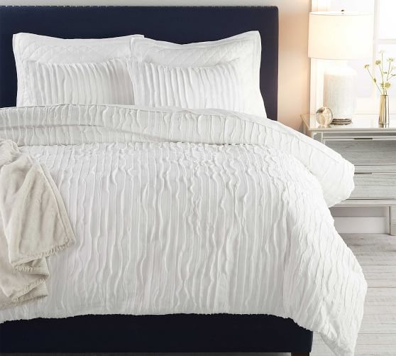 white textured duvet cover full