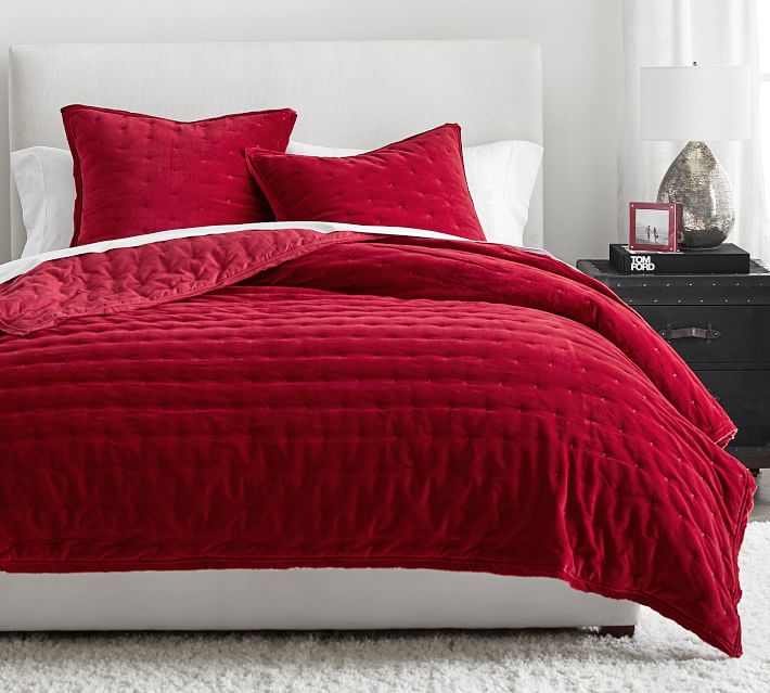 Velvet Tufted Quilt | Pottery Barn
