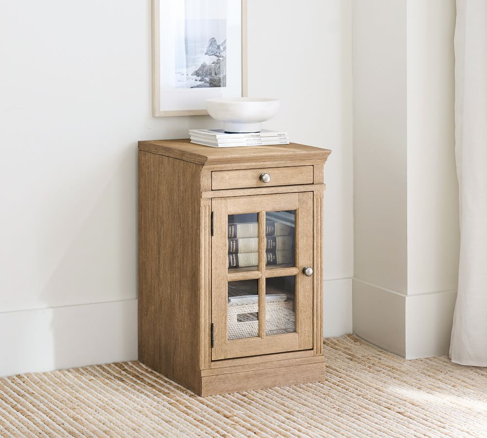 nightstand glass door