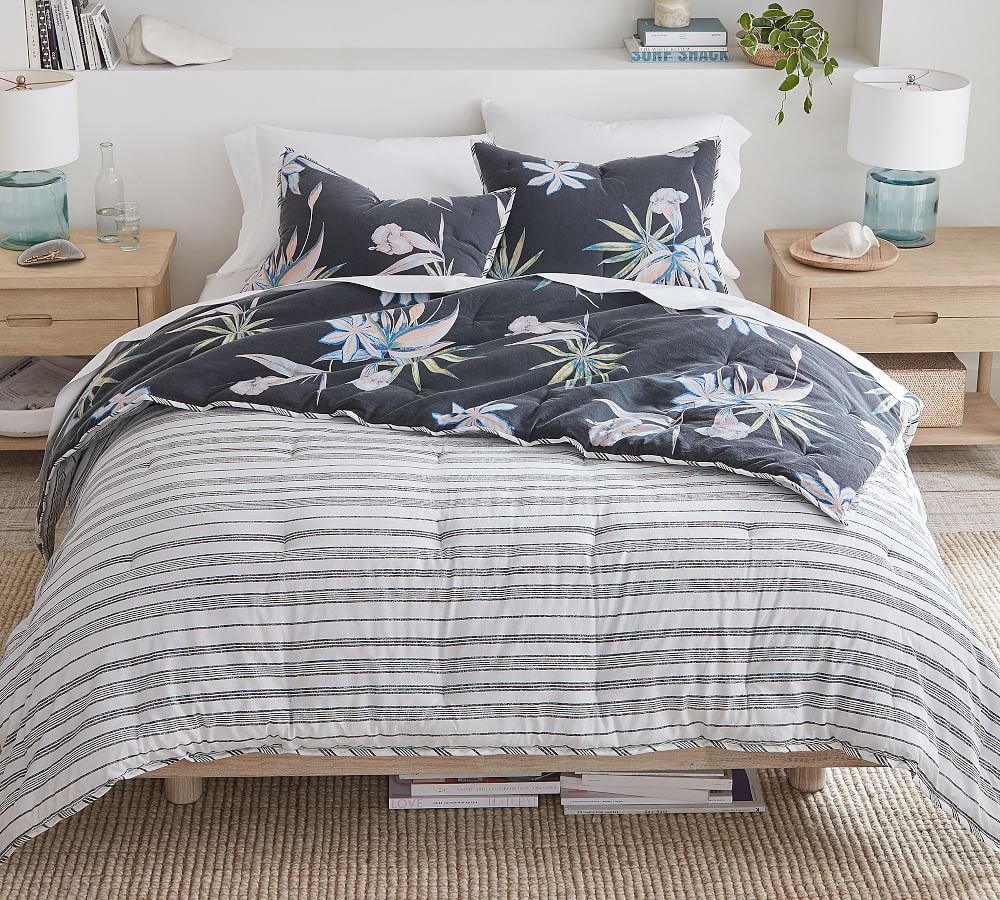 Roxy Sun Washed Island Life Reversible Comforter & Shams Pottery Barn
