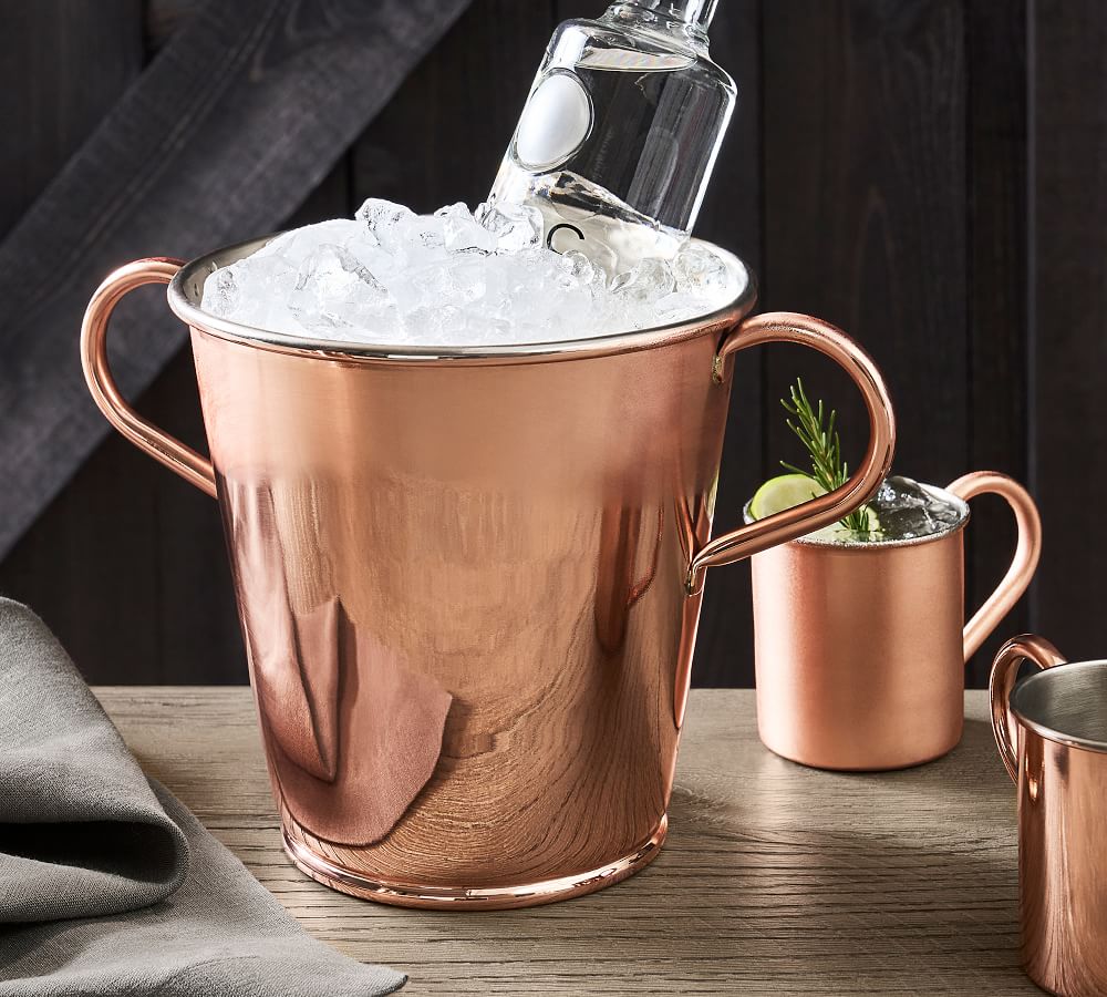 Vintage Handcrafted Copper Ice Bucket Pottery Barn