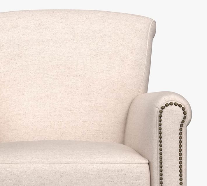 Irving Upholstered Settee with Nailheads Sofa For Small Spaces