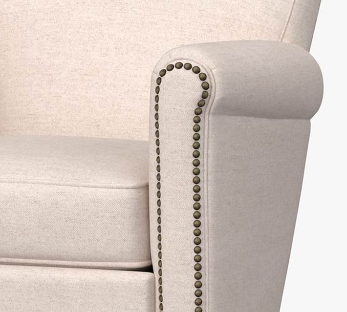 Irving Upholstered Settee with Nailheads Sofa For Small Spaces