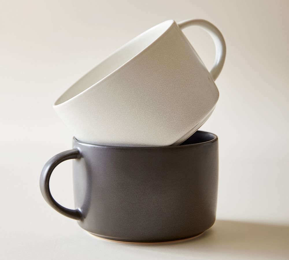 Mason Stoneware Oversized Latte Mugs | Pottery Barn
