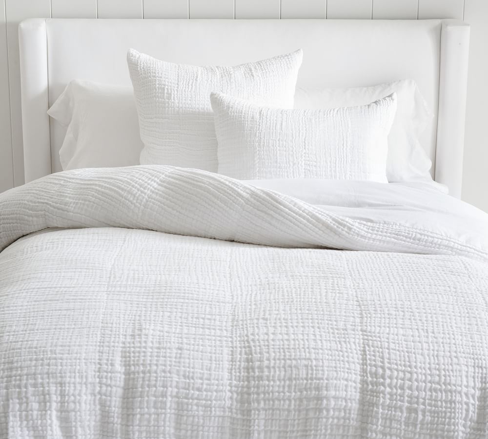 Cloud Cotton/Linen Duvet Cover Pottery Barn