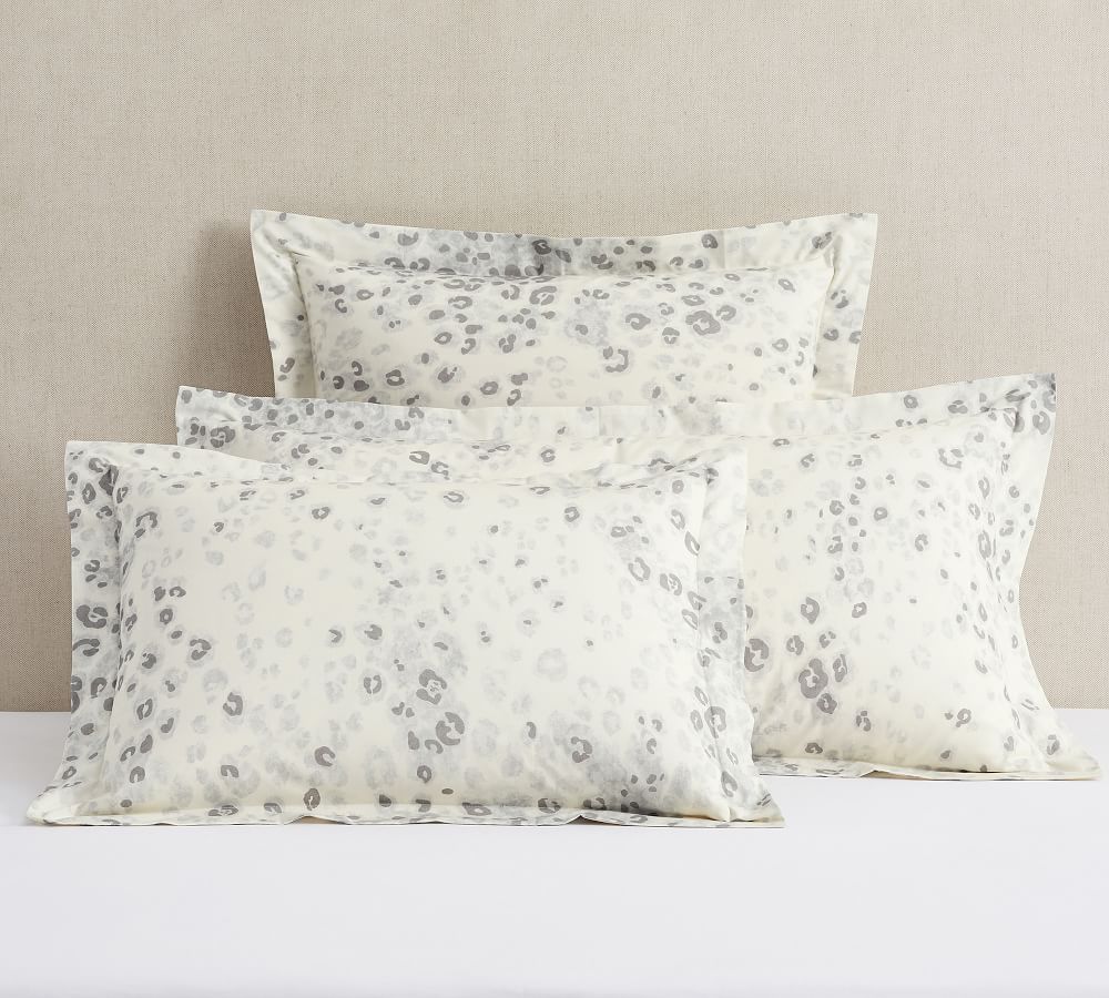 Snow Leopard Organic Percale Sham Pottery Barn