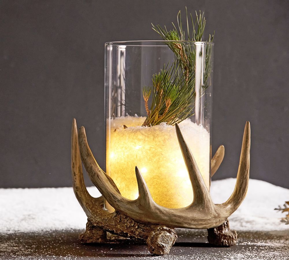 Antler Hurricane Candleholder Pottery Barn