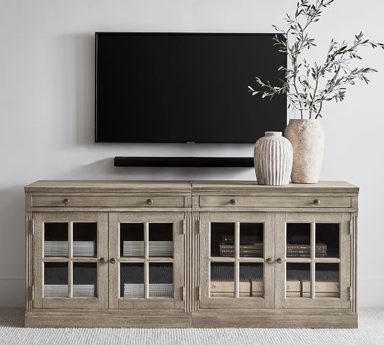 pottery barn media console table