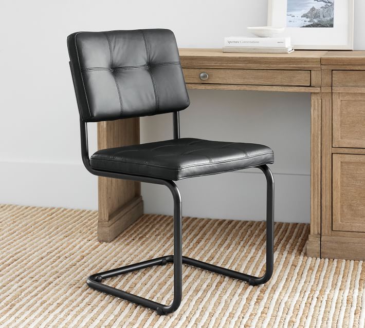 Pottery barn leather desk chair Clearance