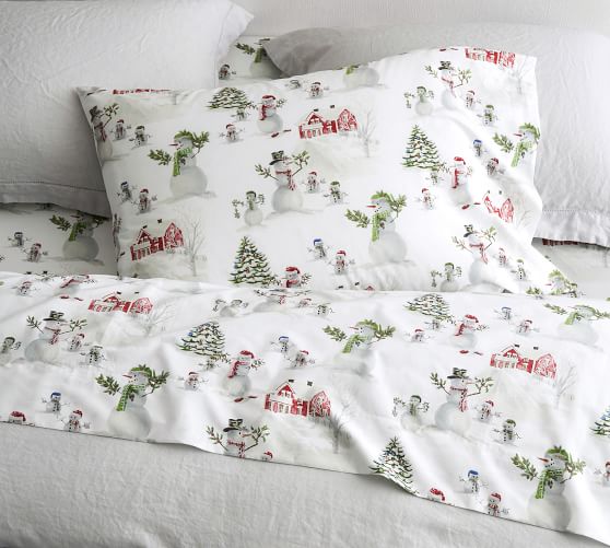 snowman flannel sheets