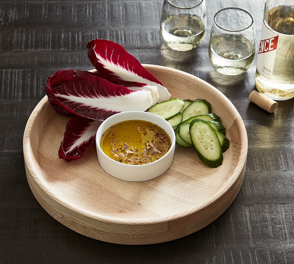 Ash Wood Chip & Dip Serving Tray Pottery Barn